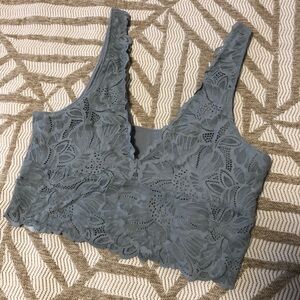 Aerie Lace Bralette in Gray